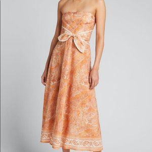 ZIMMERMANN Brighton Tie-Waist Paisley Midi Dress, 1